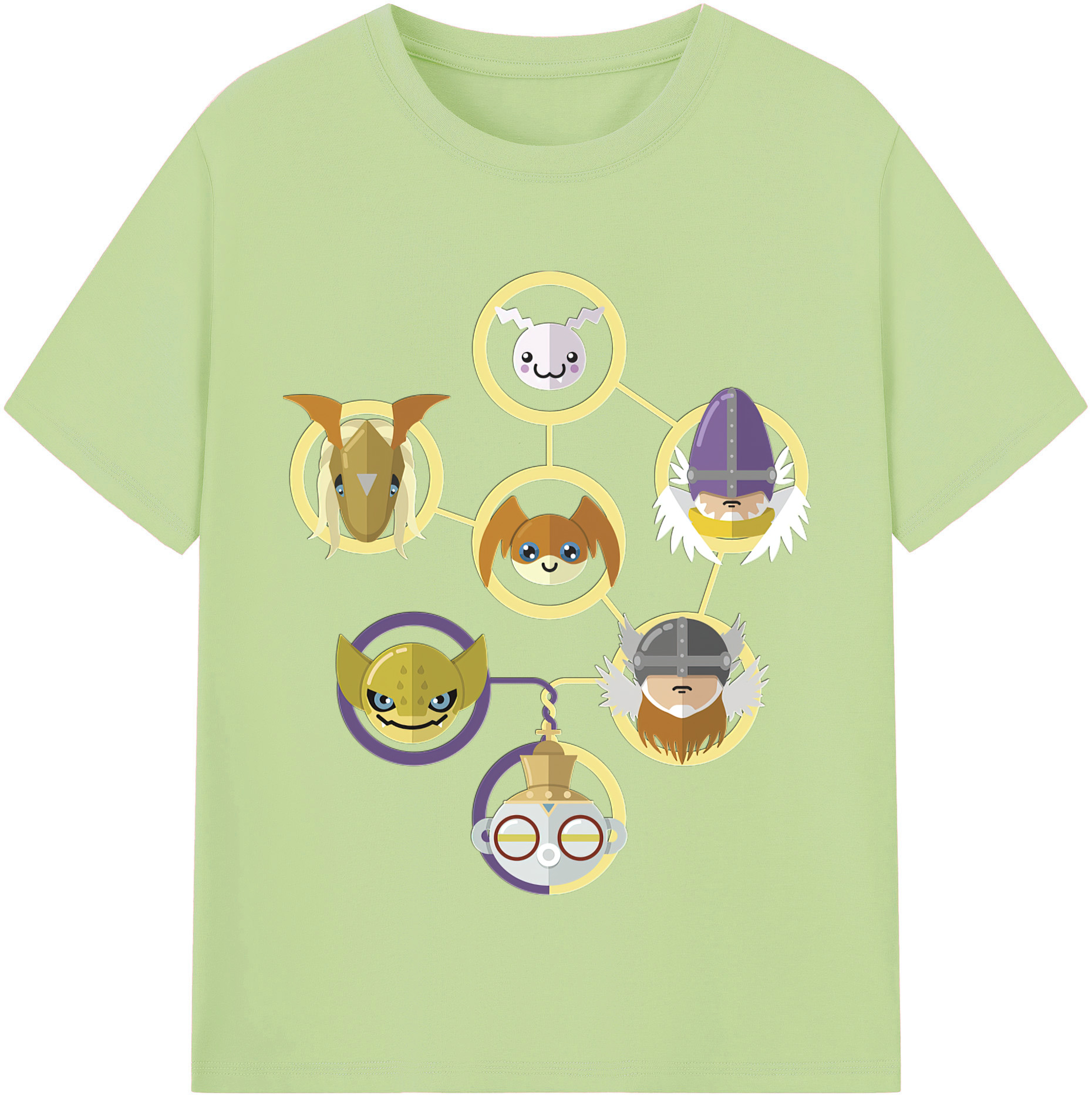 （画像用） Digimon デジタルモンスター/デジモン 綿100％半袖Tシャツ（フロントプリント）
